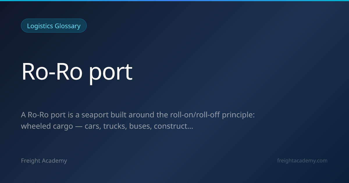 Ro-Ro port – Meaning & Definition | Freight Academy